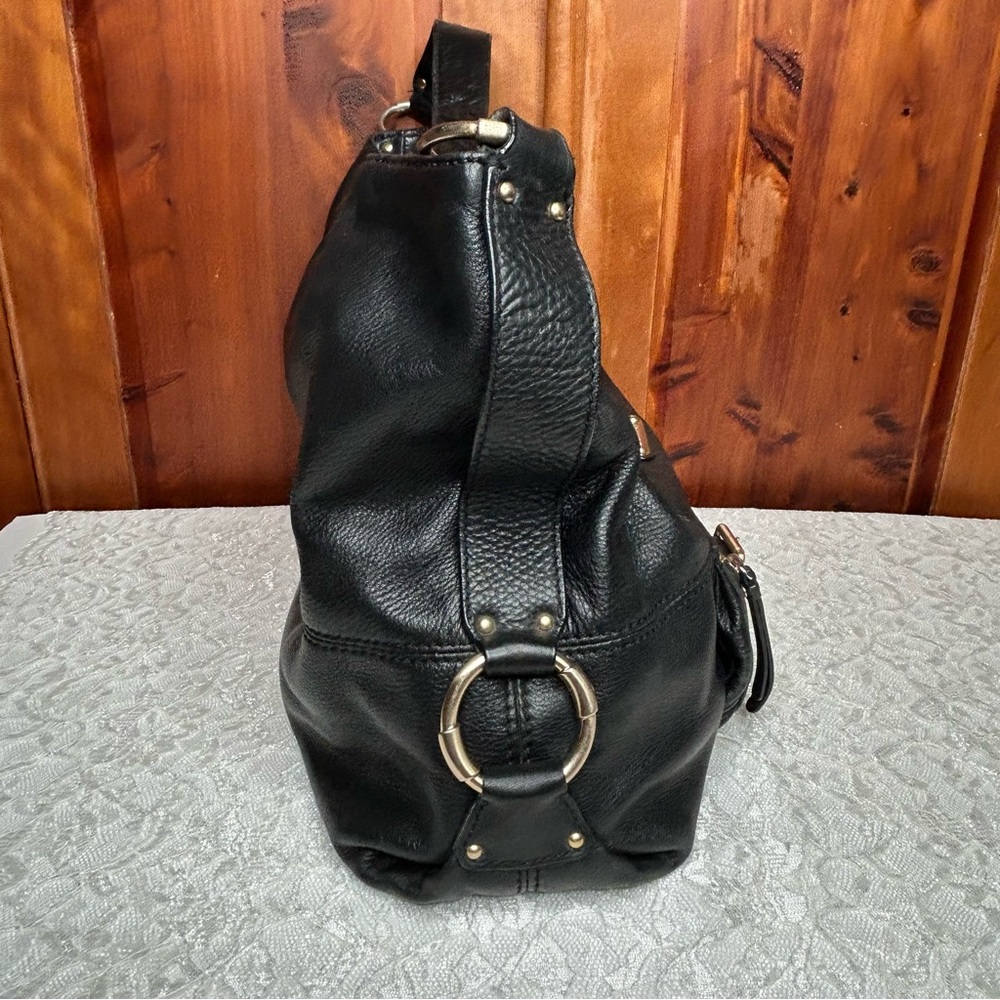 Michael Kors Austin Hobo Pebbled Leather Shoulder Bag w Gold Accents Y2K Slouchy - Picture 7 of 17